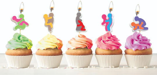 Set Bunte Kerzen Kama Sutra Little Genie Fuckers Sex Position Kerzen Multicolor 5 Stück