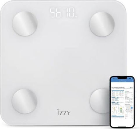 Izzy Smart Кантар 180kg с Анализ на Мазнини & Bluetooth IZ-7018