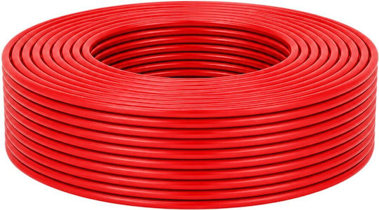 Електрически Кабел 1x1.5 мм² 100 м Червен Гъвкав Многожилен PVC Изолация BVR 450/750 V Cobi Smart