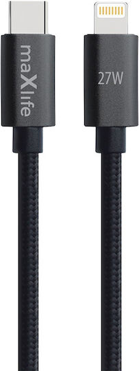 Maxlife USB-C zu Blitzkabel 27W Schwarz 3m