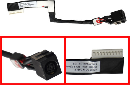 Dell Netzteilbuchse Dc Power Jack Socket für Precision 15 7550 7550-2nc9r 7550-m8phd 7550-fr12t Fdx50 01x26w 1x26w Dc301016300 12,3cm 9-polig Laptop-Netzsteckdosen