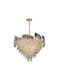 Jiju Candelabru 19xE14 cu Cristale Auriu 365/800