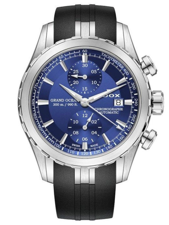 Grand Ocean Men's Watch Chronograph Automatic with Black Rubber Strap