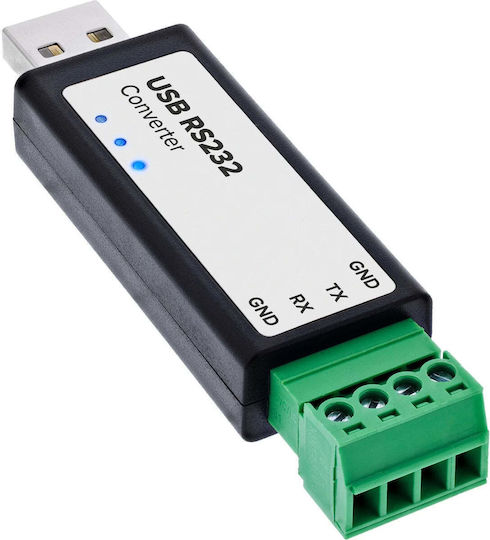 Delock Inline USB RS-232 Serial Converter USB-A 4-Pin Terminal