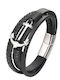 Men's Bracelet with Anchor Design Made of Leather