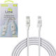 Lime Плетен кабел USB-C мъжки - USB-C 240W Бял 1m