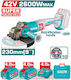 Total TAGLI4260182 Polizor 230mm Cu Baterie Brushless 2x4Ah