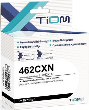 Tiom Kompatible Inkjet Drucker Tinte Brother Lc462xlc 1500 Seiten Cyan 1 Stück