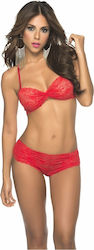 Mapalé Lace Set Top Panty Red Mal207red Mapalé Lace Set Top Panty Red Mal207red