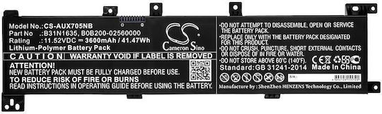 Батерия за лаптоп Asus A705qa Vivobook F705uv-bx186t Vivobook F705uv-bx186t B31n1635 Lipo 11,52v 3600 Mah Cameron Sino