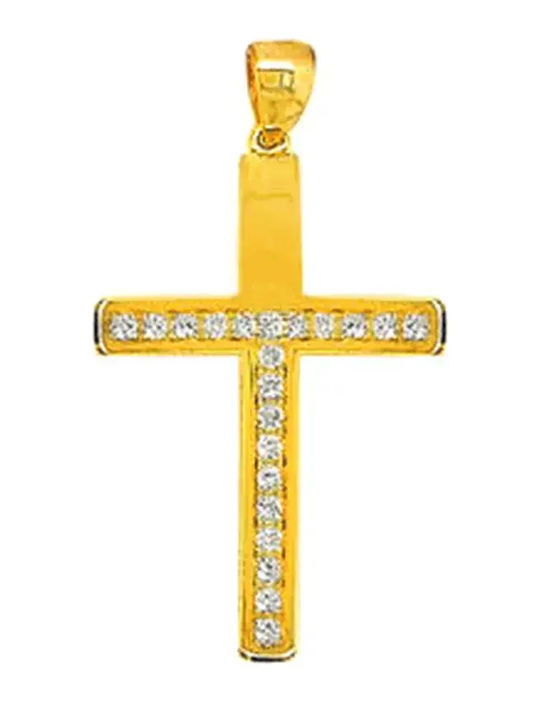 Dio Jewellery Lab Woman Cross From Gold Plated Silver Without Chain