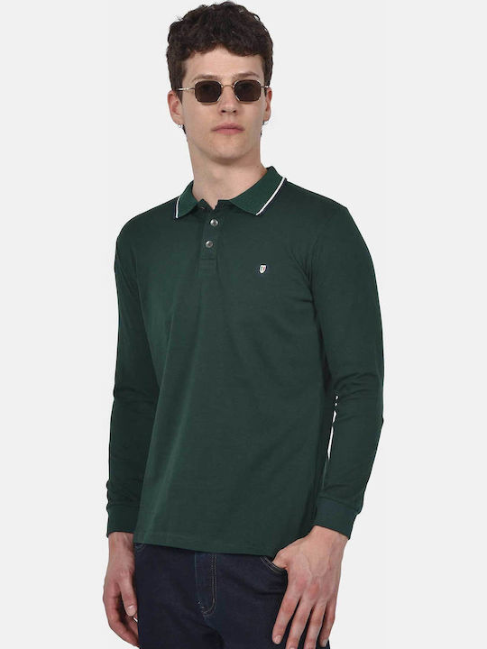 Berto Lucci Polo Long Sleeve Green Blouse