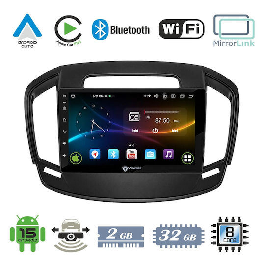VenCore Auto-Audiosysteme für Opel Insignia 2014-2017 Bluetooth USB AUX Eingebautes Wi-Fi GPS Apple CarPlay Android Auto mit Touchscreen 9 Zoll