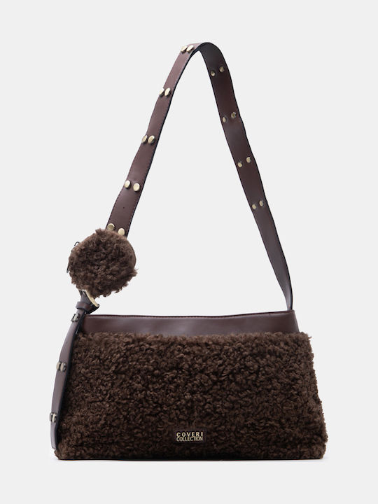 Dark Brown Fur Women's Shoulder Bag