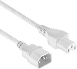 Act Powercord C14 C15 Weiß 2 m Act Powercord C14 C15 Weiß 2 m