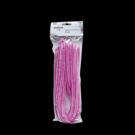Metron Craft Pipe Wire Blister 20 Pieces 50x0.8cm Pink 5 Pieces