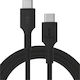 Green Cell USB-C мъжки - USB-C 100W PD Черен 2m KABGC100PF200PB