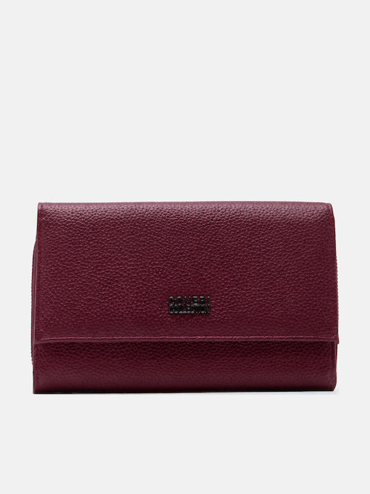 Burgunderrote Damen-Clutch aus Leder