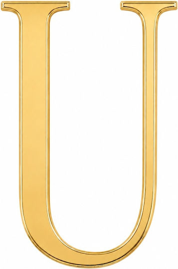 Acrylic Cake Topper Letter U Gold Model 9 Cm Lumea