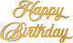 Acrylic Cake Topper "happy Birthday" Gold Model 10 Cm Lumea