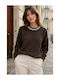 Women's Brown Sweater SH798-BROWN