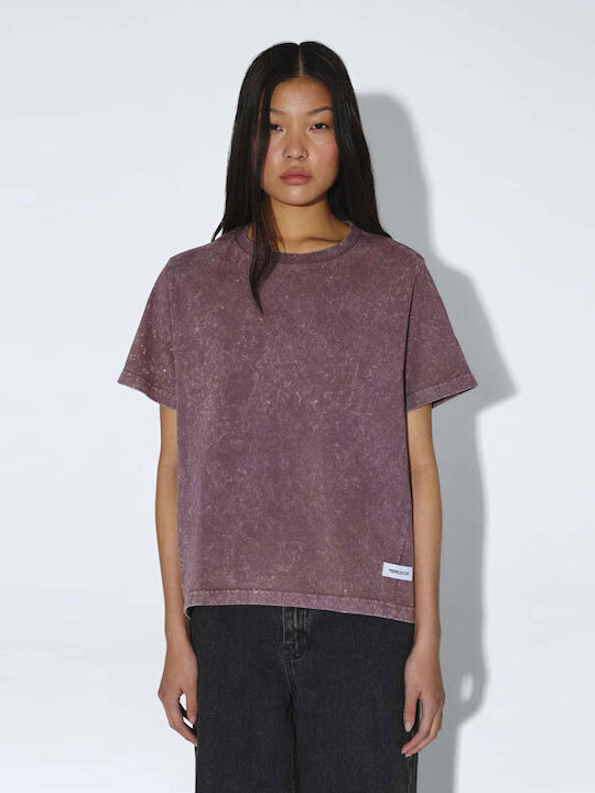 Damen T-shirt Aubergine