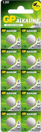 Button Gpa76 Alkaline Battery Lr44 10 Pcs Pack Price 1 Pc 1.55v Gp