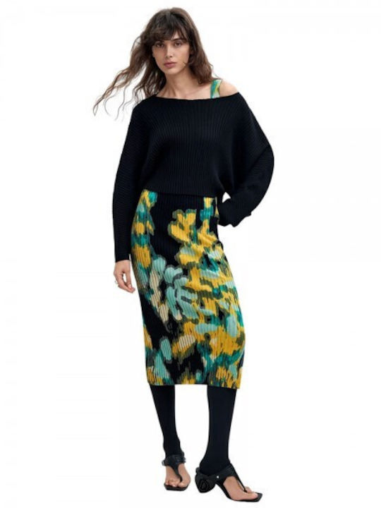 Desigual Midi Φόρεμα Mustard