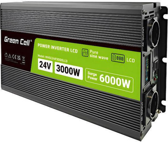 Inverter 24/220 V Dc Ac 3000w/6000w Pure Sine Wave Green Cell