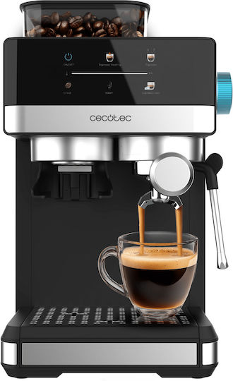 Cecotec Power Espresso 20 Grind Automatic Espresso Machine 1350W 20bar Pressure with Grinding Mill Black 120168