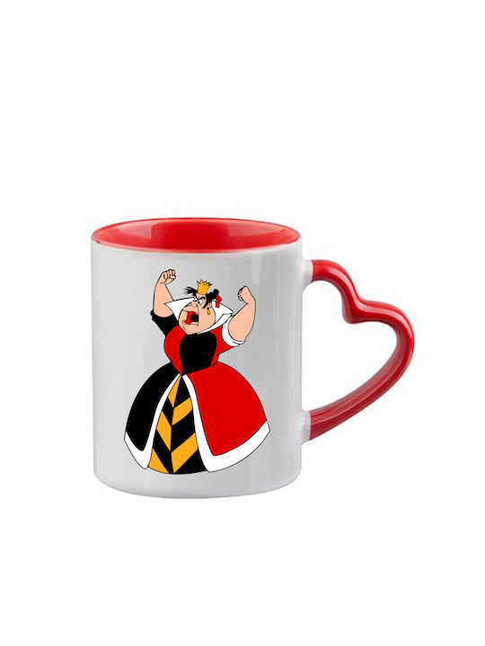 Tasse Alice Rote Henkel Herz Innenraum