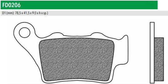 Motorcycle Brake Pads Fd0206ts1 Metal Xt660 F650 Opis Newfren F208/213