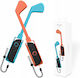 2x Golf Club Sticks Golf Joy-con Nintendo Switch 2 Nsw 2 Blue Orange Jys-ns2265