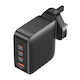 Vention GaN Charger with USB-A Port, 3 USB-C Ports and USB-C to USB-C Cable 140W Power Delivery / Quick Charge 3.0 Black (FEIB0-UK)