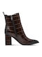 Women's Ankle Boots with High Heel Brown
