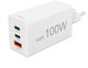 HAMA Зарядно Устройство Без Кабел GaN с USB-A Изходен Порт и 2 USB-C Изходни Порта 100W Power Delivery Бяло
