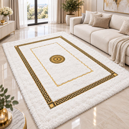 My Home Luxury Luxury Covor Traversă Shaggy Alb 60x150cm