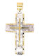Dio Jewellery Lab Male Cross from Gold Plated Silver with Chain