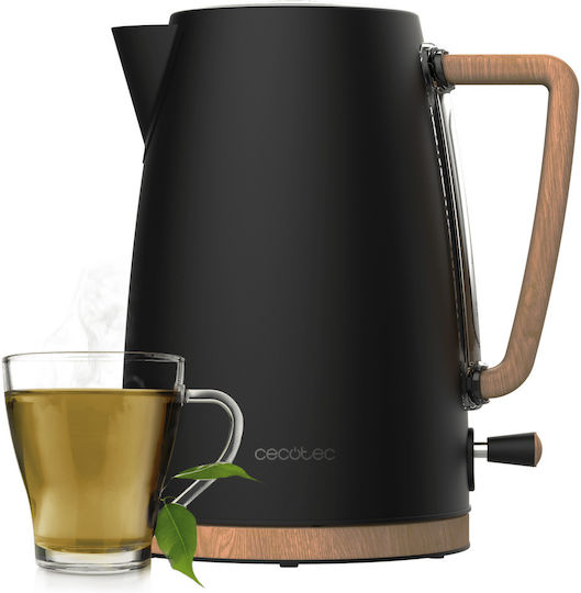 Cecotec ThermoSense 200 Woody Електрическа кана 1.7lt 2200W Черна