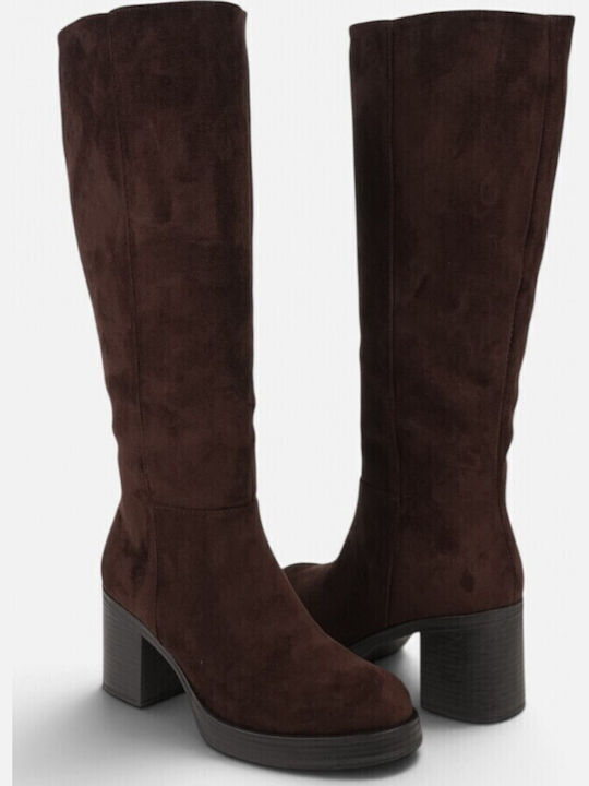 Suede Women's Brown Boots