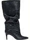 Damenstiefel mit Mittelhohem Absatz Schwarz