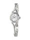 Henriette Womens Battery Watch With Silver Metal Bracelet