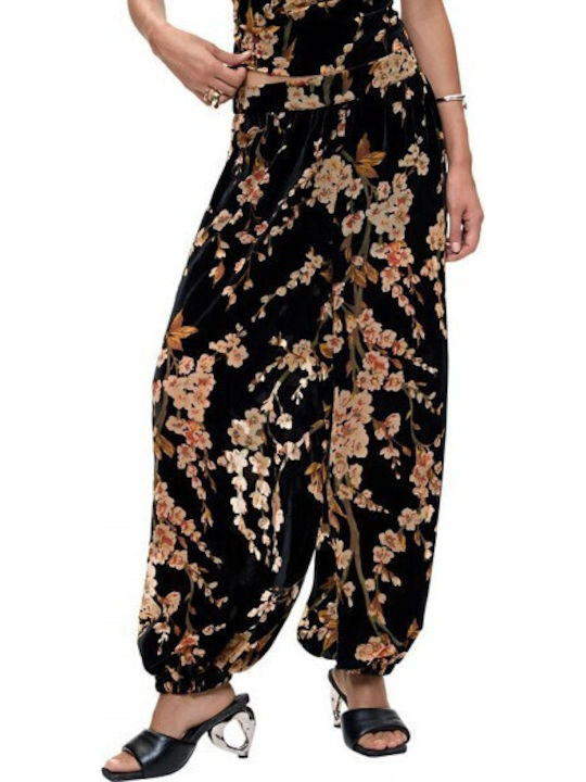 Pantalon de damă din țesătură Black