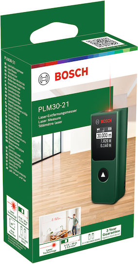 Bosch Μέτρο Laser PLM30-21 με Εύρος Μέτρησης 0.14m-20m