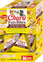 Churu Cat Fun Bites Λιχουδιές Γάτες Κοτόπουλο Τόνο Τυρί 3 X 10 G Churu Cat Fun Bites Λιχουδιές Γάτες Κοτόπουλο Τόνο Τυρί 3 X 10 G