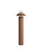 Zambelis Lights LED Small Post Outdoor Floor Lamp 13W with Warm White Light IP54 Brown