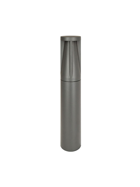 Zambelis Lights Outdoor Small Post LED Floor Lamp 10W With Warm White Light IP65 Grey