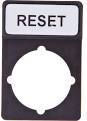 Schwarze Rechteckige Beschreibungsplatte Reset St22-1901p07