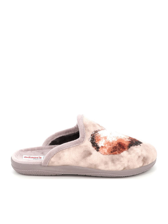 Adam's Shoes Χειμερινές Γυναικείες Παντόφλες Λε...