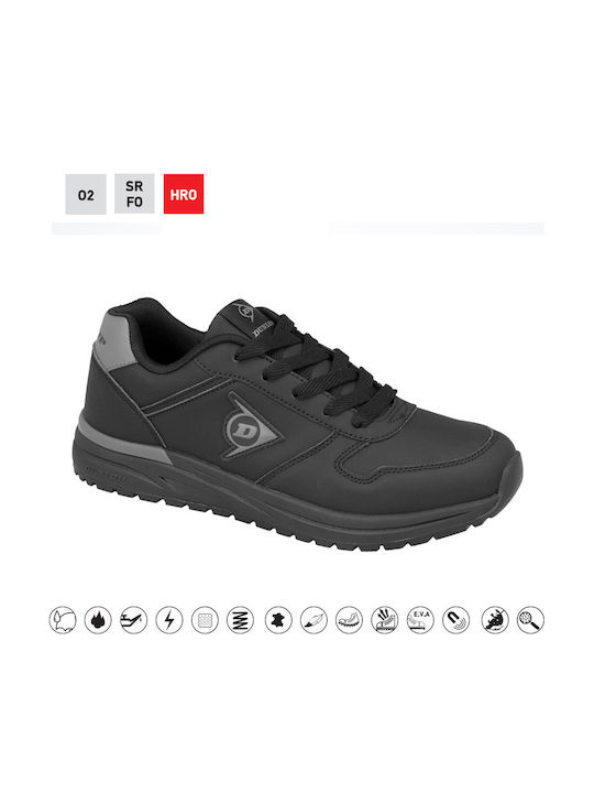 Dunlop Occupational Wing Evo Încălțăminte de Lucru Neagră cu Certificare FO, HRO, SR